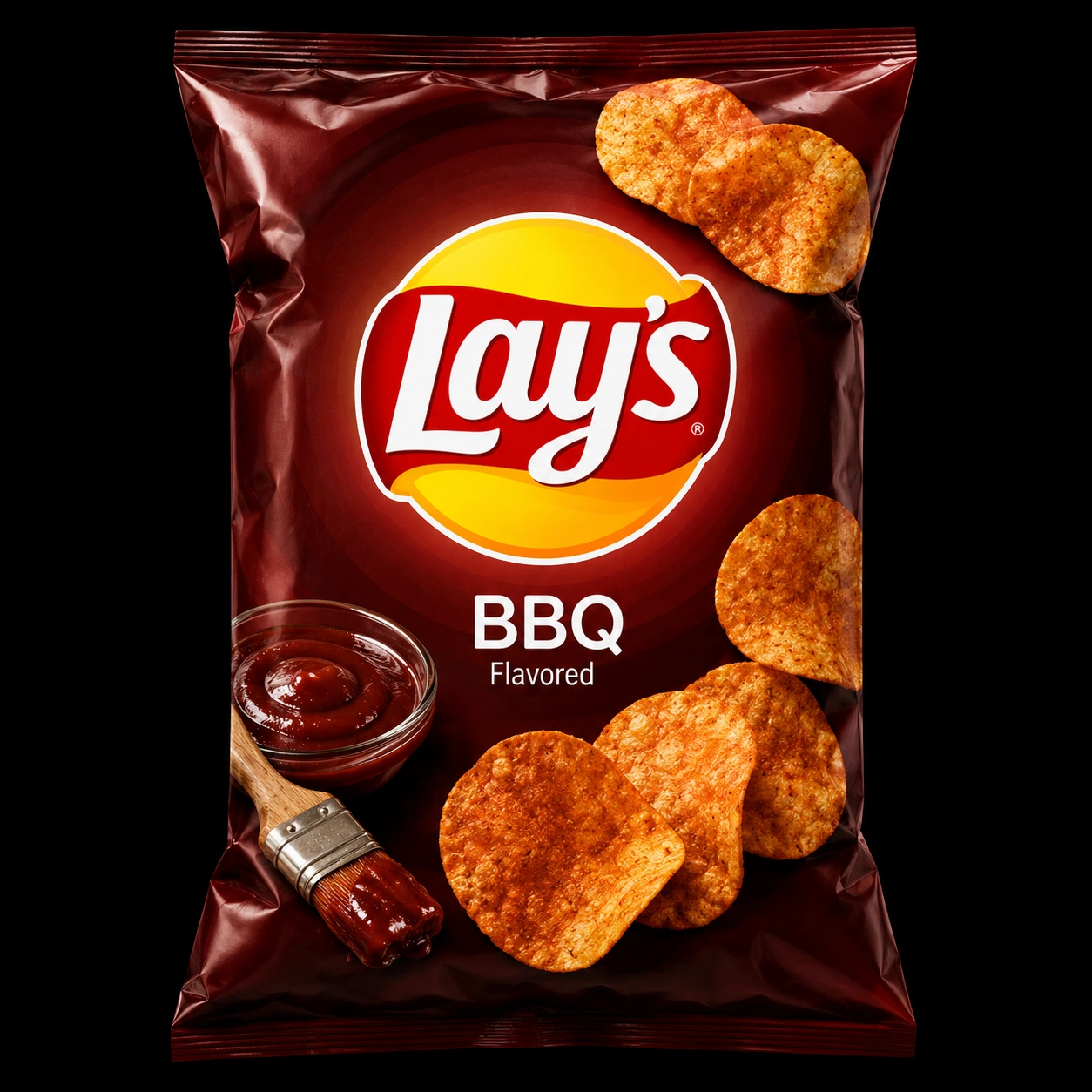 A bag of Lay's Baked BBQ chips available at Subway