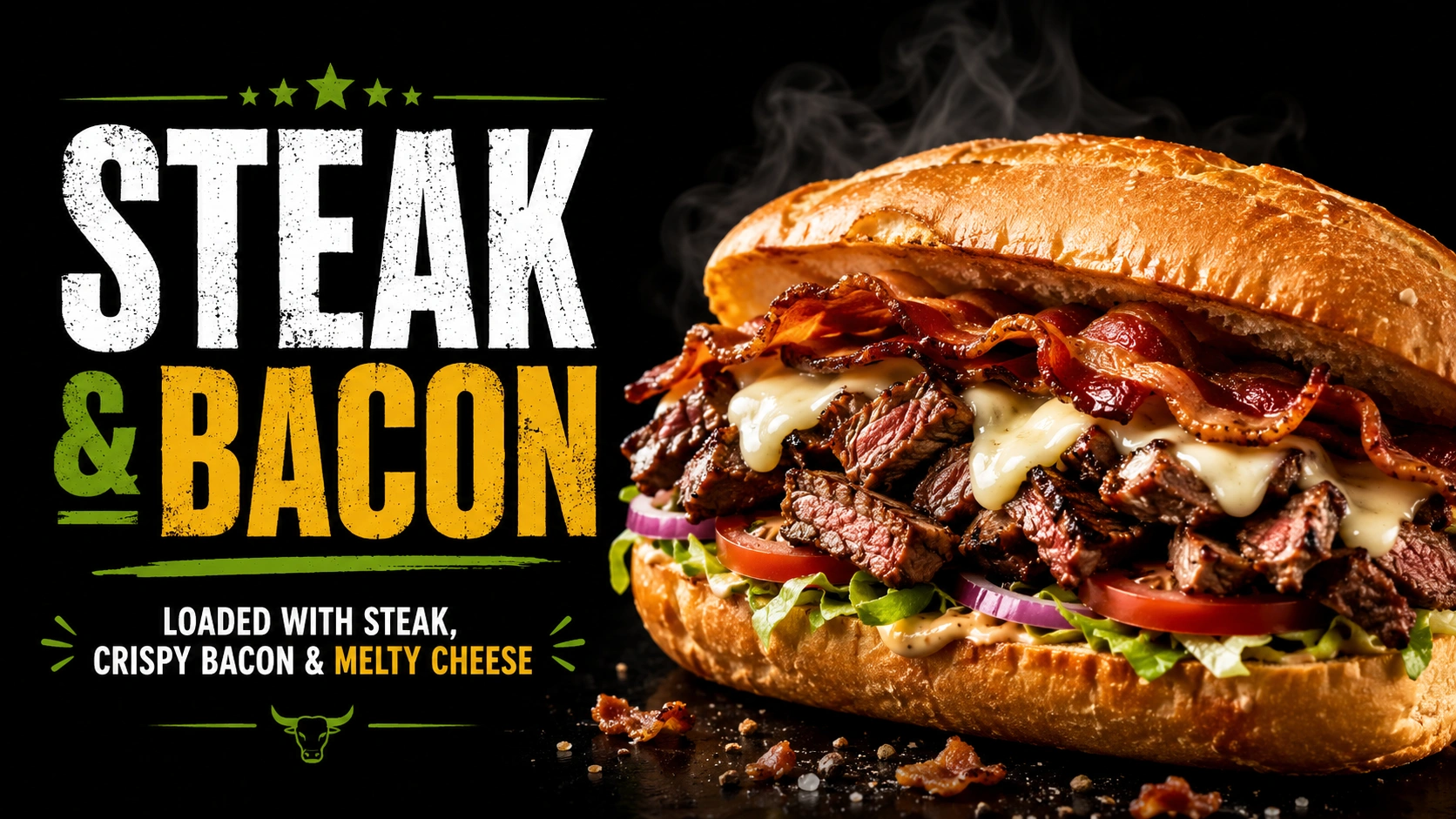 Steak & Bacon from the Subway subs menu with price and calories