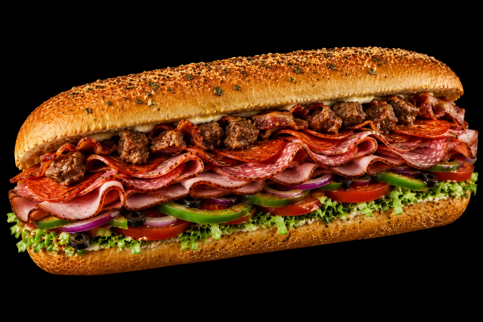 Spicy Pepperoni from the Subway subs menu with price and calories