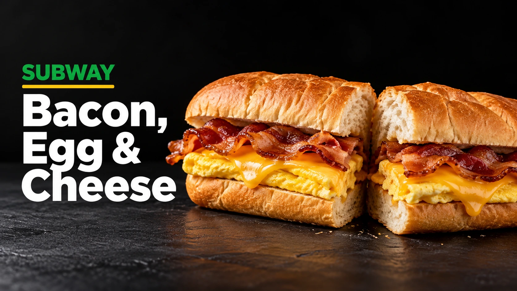 Subway Bacon, Egg and Cheese breakfast sandwich