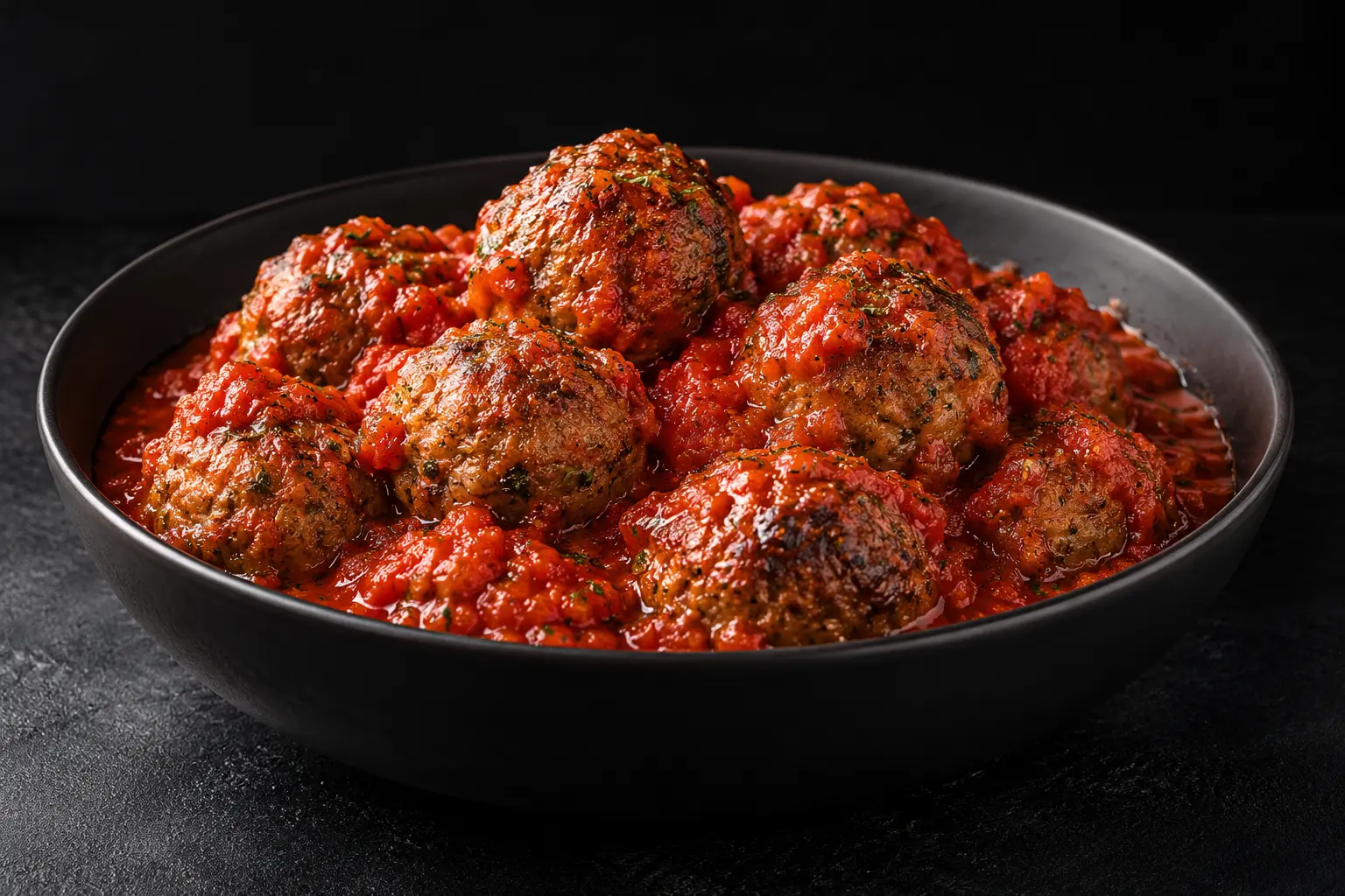 Meatballs with marinara sauce