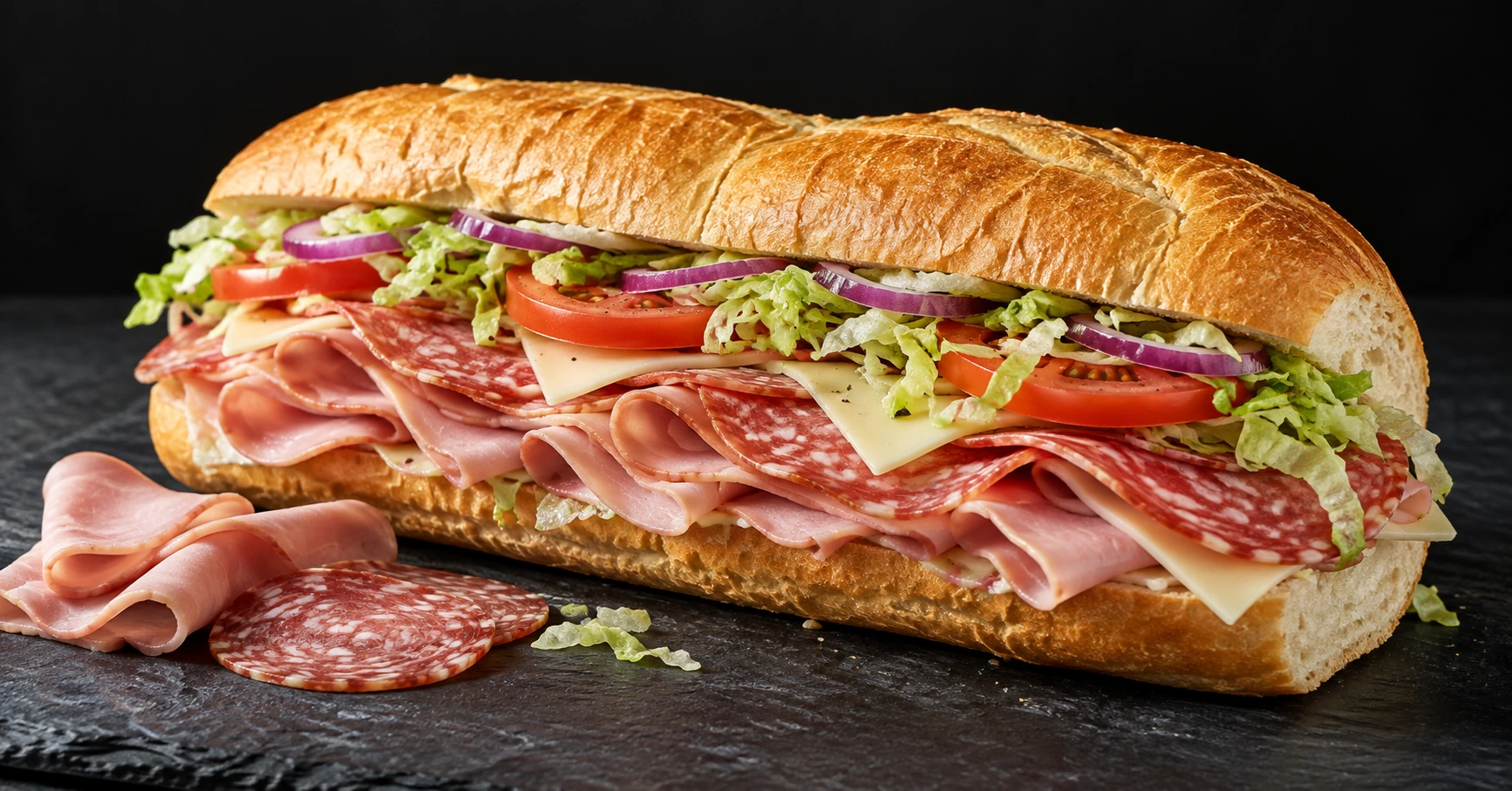 Ham and Salami sandwich