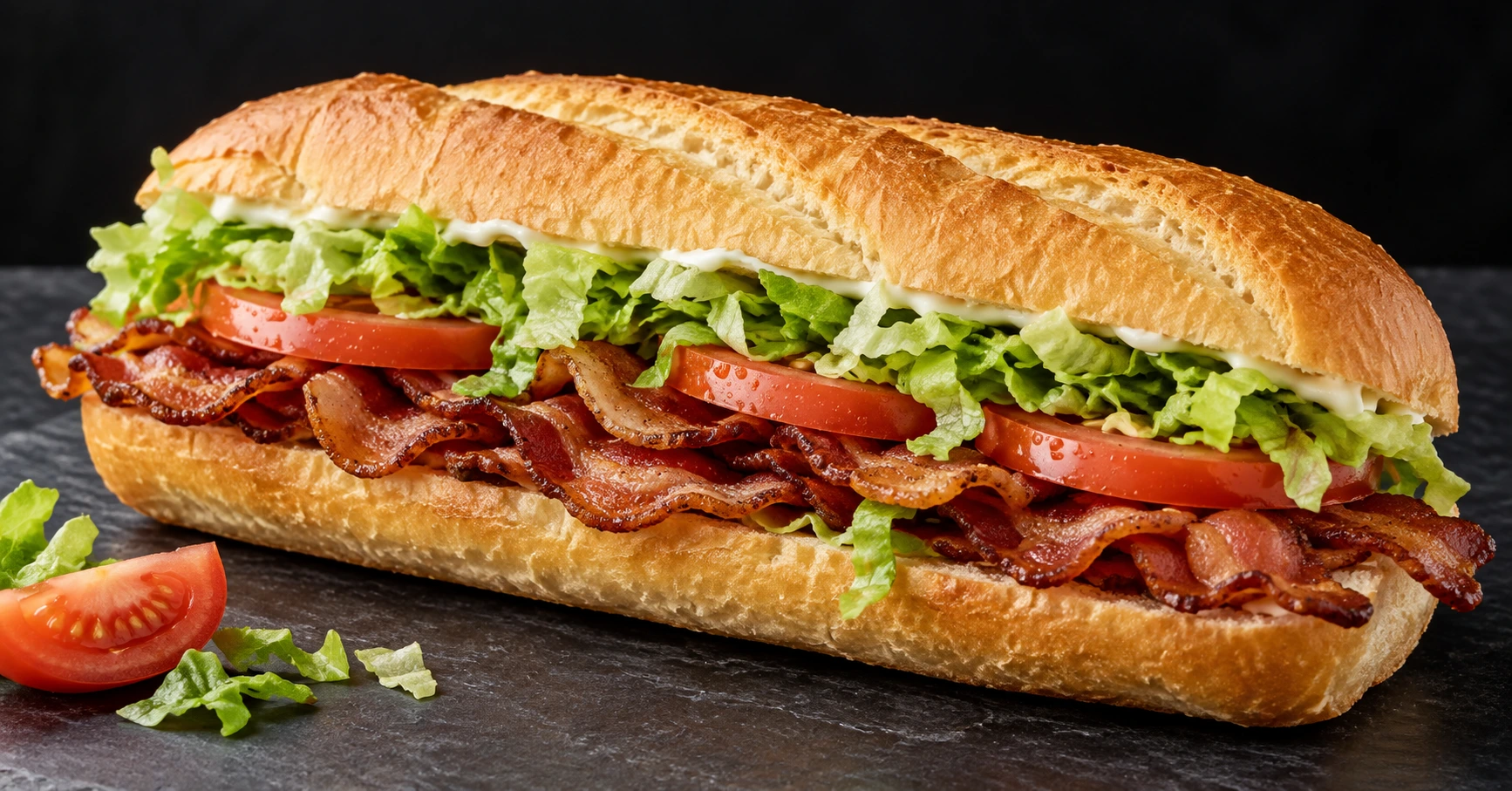 Bacon lettuce and tomato sandwich